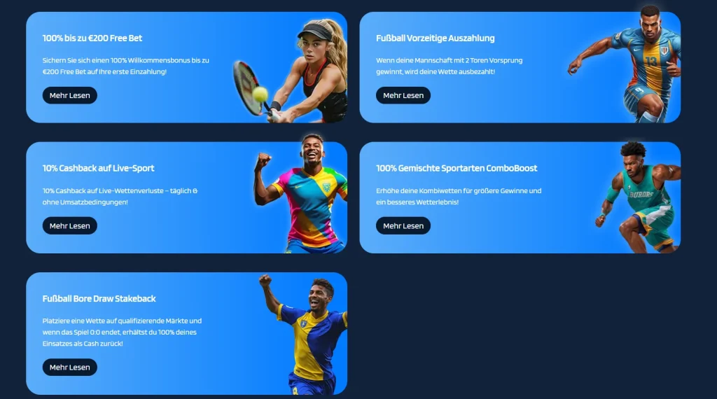 JaaBet Sport Bonus mit 100 % Free Bet und Cashback